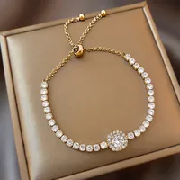 Fashion Round Butterfly Alloy Plating Inlay Zircon Women's Bracelets sku image 3