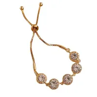 Fashion Round Butterfly Alloy Plating Inlay Zircon Women's Bracelets main image 3