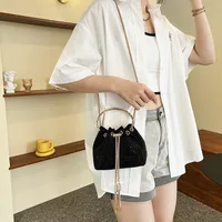Women's Small Pu Leather Fashion Bucket Bag sku image 4