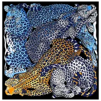 Women's Fashion Animal Satin Crochet Lace Silk Scarves main image 1