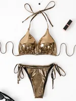 Women's Sexy Solid Color Polyester Bikinis main image 5