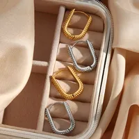 Fashion Geometric Plating 304 Stainless Steel 18K Gold Plated Earrings main image 4