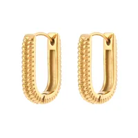 Fashion Geometric Plating 304 Stainless Steel 18K Gold Plated Earrings sku image 1