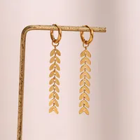 Fashion Fish Tail Plating 304 Stainless Steel 18K Gold Plated Earrings main image 3
