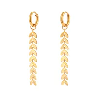 Fashion Fish Tail Plating 304 Stainless Steel 18K Gold Plated Earrings main image 4