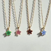 304 Stainless Steel 16K Gold Plated White Gold Plated Gold Plated Simple Style Plating Flower Necklace main image 3