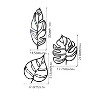 Fashion Leaves Plastic Wall Sticker sku image 3