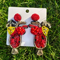 Bohemian Cup Plastic Resin Beaded Drop Earrings main image 4