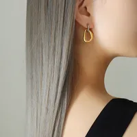 Fashion Geometric Plating 304 Stainless Steel 18K Gold Plated Earrings main image 3