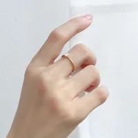 Wholesale Jewelry Fashion Geometric 304 Stainless Steel Zircon 18K Gold Plated Plating Rings main image 2