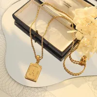 Wholesale Jewelry Simple Style Letter 304 Stainless Steel 18K Gold Plated Plating Choker sku image 1
