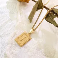 Wholesale Jewelry Simple Style Letter 304 Stainless Steel 18K Gold Plated Plating Choker sku image 9