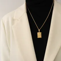 Wholesale Jewelry Simple Style Letter 304 Stainless Steel 18K Gold Plated Plating Choker sku image 13