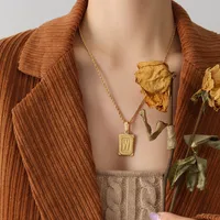 Wholesale Jewelry Simple Style Letter 304 Stainless Steel 18K Gold Plated Plating Choker sku image 21