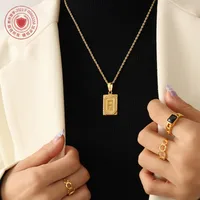 Wholesale Jewelry Simple Style Letter 304 Stainless Steel 18K Gold Plated Plating Choker main image 5