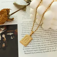 Wholesale Jewelry Simple Style Letter 304 Stainless Steel 18K Gold Plated Plating Choker sku image 3