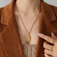 Wholesale Jewelry Simple Style Letter 304 Stainless Steel 18K Gold Plated Plating Choker sku image 7