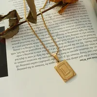Wholesale Jewelry Simple Style Letter 304 Stainless Steel 18K Gold Plated Plating Choker sku image 12