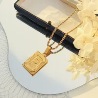 Wholesale Jewelry Simple Style Letter 304 Stainless Steel 18K Gold Plated Plating Choker sku image 15