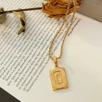 Wholesale Jewelry Simple Style Letter 304 Stainless Steel 18K Gold Plated Plating Choker sku image 16