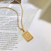 Wholesale Jewelry Simple Style Letter 304 Stainless Steel 18K Gold Plated Plating Choker sku image 19