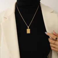 Wholesale Jewelry Simple Style Letter 304 Stainless Steel 18K Gold Plated Plating Choker sku image 23
