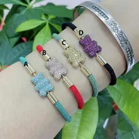 Fashion Bear Copper Bracelets Inlay Zircon Copper Bracelets main image 3
