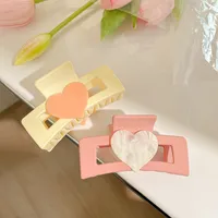Sweet Heart Shape Bow Knot Plastic Resin Hair Claws main image 2