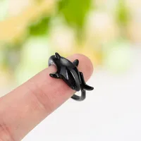 Cool Style Shark Metal Plating Unisex Open Ring main image 4