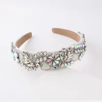 Baroque Style Flower Rhinestone Inlay Hair Band main image 2