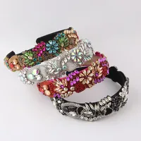 Baroque Style Flower Rhinestone Inlay Hair Band main image 1