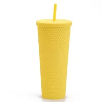 Double-layer Plastic Straw Cup Large Capacity Creative 710ml Cup Portable Cup sku image 2