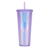 Double-layer Plastic Straw Cup Large Capacity Creative 710ml Cup Portable Cup sku image 19