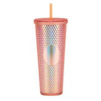 Double-layer Plastic Straw Cup Large Capacity Creative 710ml Cup Portable Cup sku image 22