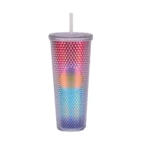 Double-layer Plastic Straw Cup Large Capacity Creative 710ml Cup Portable Cup sku image 26
