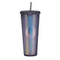 Double-layer Plastic Straw Cup Large Capacity Creative 710ml Cup Portable Cup sku image 17