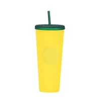 Double-layer Plastic Straw Cup Large Capacity Creative 710ml Cup Portable Cup sku image 28