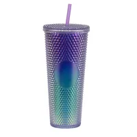Double-layer Plastic Straw Cup Large Capacity Creative 710ml Cup Portable Cup sku image 27