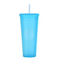 Double-layer Plastic Straw Cup Large Capacity Creative 710ml Cup Portable Cup sku image 32