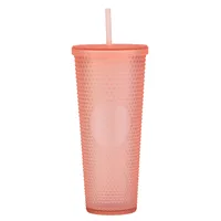 Double-layer Plastic Straw Cup Large Capacity Creative 710ml Cup Portable Cup sku image 33