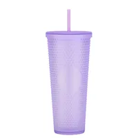 Double-layer Plastic Straw Cup Large Capacity Creative 710ml Cup Portable Cup sku image 37