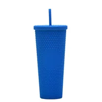 Double-layer Plastic Straw Cup Large Capacity Creative 710ml Cup Portable Cup sku image 45