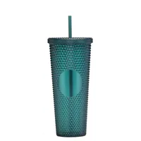Double-layer Plastic Straw Cup Large Capacity Creative 710ml Cup Portable Cup sku image 38