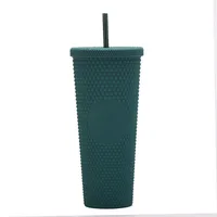 Double-layer Plastic Straw Cup Large Capacity Creative 710ml Cup Portable Cup sku image 49