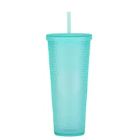 Double-layer Plastic Straw Cup Large Capacity Creative 710ml Cup Portable Cup sku image 35