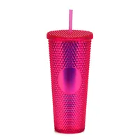 Double-layer Plastic Straw Cup Large Capacity Creative 710ml Cup Portable Cup sku image 31