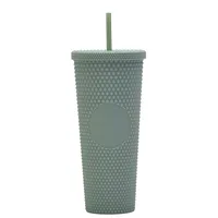 Double-layer Plastic Straw Cup Large Capacity Creative 710ml Cup Portable Cup sku image 50