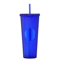 Double-layer Plastic Straw Cup Large Capacity Creative 710ml Cup Portable Cup sku image 54