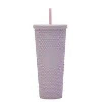 Double-layer Plastic Straw Cup Large Capacity Creative 710ml Cup Portable Cup sku image 47