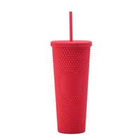 Double-layer Plastic Straw Cup Large Capacity Creative 710ml Cup Portable Cup sku image 51